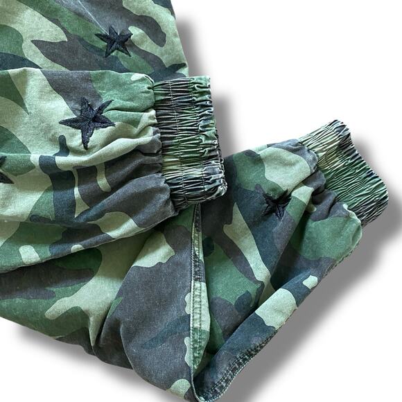 Driftwood Camo Print Star Embroidery Joggers Pants Sz S Cotton Pull On Grunge - Picture 8 of 11